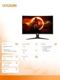 Monitor C27G2E 27 Curved VA 165Hz HDMIx2 DP