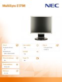 Monitor 17 LCD MS E171M bk 1280x1024, DVI,VGA, TN panel, głośniki