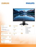 Monitor 25 252B9 IPS 16:10 DVI HDMI DP Pivot