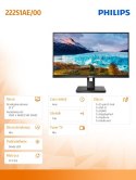 Monitor 222S1AE 21.5 cala IPS DVI HDMI DP Pivot