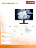 Monitor 23.8 ThinkVision P24h-20 WLED LCD 61F4GAT1EU