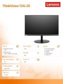 Monitor 23.8 ThinkVision T24i-20 WLED LCD 61F7MAT2EU