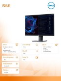 Monitor P2421 24 cale IPS LED WUXGA (1920x1200) /16:10/HDMI/DVI/VGA/DP/5xUSB 3.0/3Y PPG