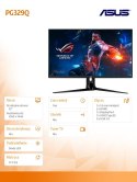 Monitor ROG Swift 32 cale PG329Q WQHD IPS 2xHDMI DP USB 1MS 175Hz G-SYNC sRGB: 160%