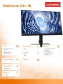 Monitor 23.8 ThinkVision T24h-20 LCD 61F0GAT1EU