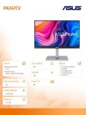 Monitor 24 cale PA247CV ProArt IPS HDMI USB-C DP PIVOT Głośnik 100%sRGB DisplayPort Daisy-chaining