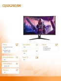 Monitor CQ32G2SE 31.5 cala VA Curved 165Hz HDMIx2 DP