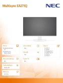 Monitor Multisync EA271Q 27 cali WQHD Biały