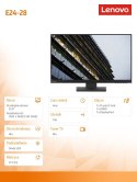 Monitor 23.8 ThinkVision E24-28 WLED LCD 62B8MAT3EU