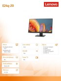 Monitor 23.8 ThinkVision E24q-20 WLED LCD 62CFGAT1EU