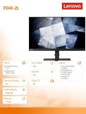 Monitor 23.8 ThinkVision P24h-2L WLED LCD 62B2GAT1EU