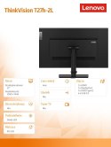 Monitor 27.0 ThinkVision T27h-2L LCD 62B1GAT2EU