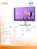 Monitor P2422H 24 cale LED IPS 1920x1080/16:9/DP/VGA/3Y