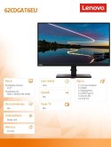 Monitor 23.8 ThinkVision T24m-20 WLED LCD 62CDGAT6EU