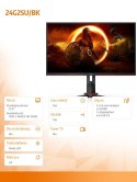 Monitor 24G2SU 23.8 cali 165Hz VA HDMIx2 DP USBx4 Pivot