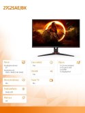 Monitor 27G2SAE 27 cali 165Hz VA HDMIx2 DP Głośniki