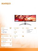 Monitor AG493QCX 49 144Hz VA Curved HDMIx2 DPx2