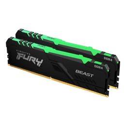 KINGSTON 16GB 2666MHz DDR4 CL16 DIMM (Kit of 2) FURY Beast RGB KF426C16BBAK2/16