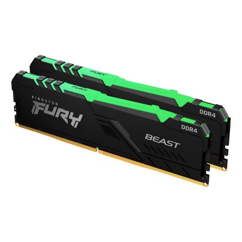 KINGSTON 16GB 2666MHz DDR4 CL16 DIMM (Kit of 2) FURY Beast RGB KF426C16BBAK2/16