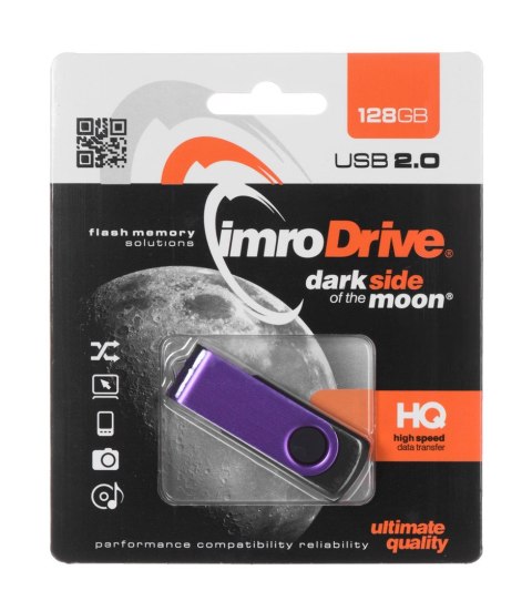 Pendrive IMRO AXIS/128G USB (128GB; USB 2.0; kolor purpurowy)