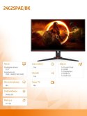 Monitor 24G2SPAE 23.8 cala IPS 165Hz HDMIx2 DP Głośniki