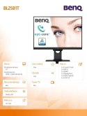 Monitor 25 cali BL2581T LED 4ms/1000:1/HDMI/czarny