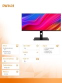 Monitor DW3401 34 cale USB-C WQHD czarny