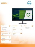 Monitor E2722H 27 cali LED IPS 1920x1080/VGA/DP/3Y