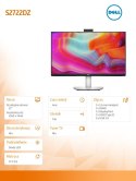 Monitor S2722DZ 27 cali LED 2560x1440/DP/USBC/Kamera