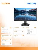 Monitor 243B9 23.8 IPS HDMI DP USB-C Pivot