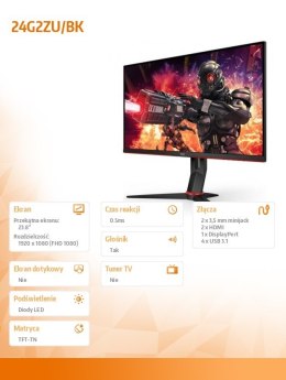 Monitor 24G2ZU 23.8 LED 240Hz HDMIx2 DP USB