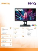 Monitor 25 cali PD2500Q LED 4ms/1000:1/HDMI/CZARNY