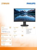 Monitor 273B9 27 IPS HDMI DP USB-C Pivot