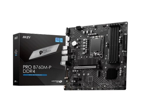 Płyta główna PRO B760M-P DDR4 s1700 4DDR4 DP/HDMI 2M.2 mATX