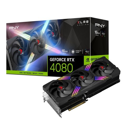 Karta graficzna GeForce RTX 4080 16GB XLR8 Gaming Verto Epix-x RGB Triple Fan