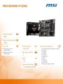 Płyta główna PRO B550M-P GEN3 AM4 4DDR4 HDMI/DVI M.2 mATX