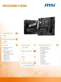 Płyta główna PRO B760M-P DDR4 s1700 4DDR4 DP/HDMI 2M.2 mATX