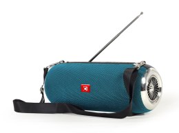 GEMBIRD PRZENOŚNY GŁOŚNIK BLUETOOTH SPK-BT-17-G FM-RADIO, WBUDOWANY MIKROFON, KOLOR ZIELONY, USB, AUX, MICROSD