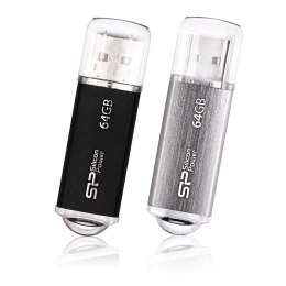 Pendrive Silicon Power Ultima II M01 64GB USB 2.0 kolor czarny ALU (SP064GBUF2M01V1K)