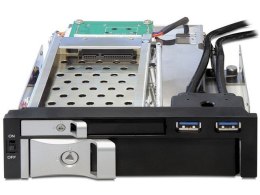 Kieszeń wewnętrzna na 2xHDD SATA 2.5+3.5''+2xUSB 3.0