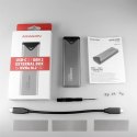 EEM2-UG2 Obudowa zewnętrzna aluminiowa, USB-C 3.2 Gen 2 - M.2 NVMe SSD, długość 42 do 80 mm szary