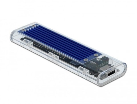 Obudowa zewnętrzna dla M.2 NVME PCIe SSD z USB Type-C żeńskim Przezroczysta