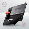 RSS-CD12 Ramka na 2,5" SSD-HDD do gniazda DVD, 12.7mm LED aluminium