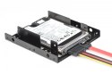 Ramka montażowa/Adapter SSD/HDD 2x 2.5" do 3.5" (ATA, SATA, SSD) metalowa ,zestaw z kablami, czarna