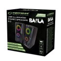 Głośnik 2,0 USB Led Rainbow Baila