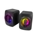 Głośnik 2.0 USB LED Rainbow Sakara