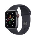 Apple Watch SE GPS + Cellular, 40mm koperta z aluminium w kolorze gwiezdnej szarości z paskiem sportowym w kolorze północ - Regu