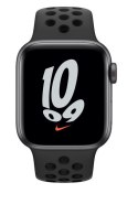 Watch Nike SE GPS + Cellular, 40mm koperta z aluminium w kolorze gwiezdnej szarości z paskiem sportowym w kolorze antracyt/czarn