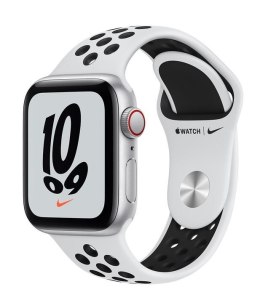 Watch Nike SE GPS + Cellular, 44mm koperta z aluminium w kolorze srebrnym z paskiem sportowym w kolorze czystej platyny/czarnym 