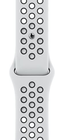 Watch Nike SE GPS + Cellular, 44mm koperta z aluminium w kolorze srebrnym z paskiem sportowym w kolorze czystej platyny/czarnym 